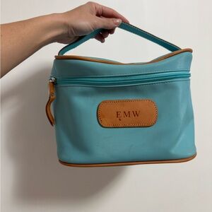 Blue and Tan Jon Hart make up case Bag